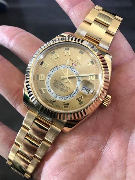 rolex sky dweller gold.